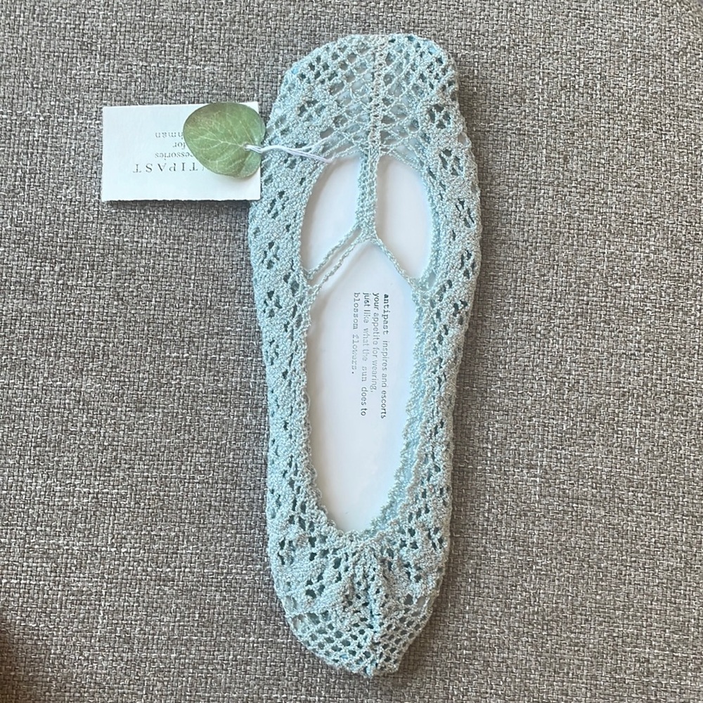 ANTIPAST Crochet Slipper Socks, Size 7-8